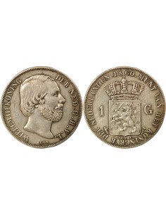 Pays-Bas Guillaume III des Pays-Bas 1 gulden Argent 1860 Utrecht