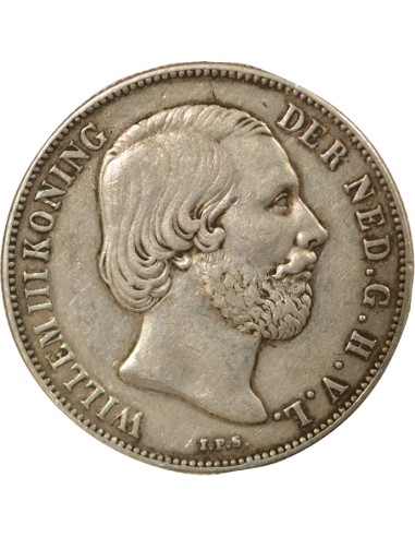 Pays-Bas Guillaume III des Pays-Bas 1 gulden Argent 1860 Utrecht