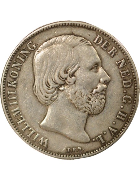 Pays-Bas Guillaume III des Pays-Bas 1 gulden Argent 1860 Utrecht