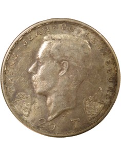 Luxembourg Jean de Luxembourg 20 francs Argent 1946 B. Bruxelles 2