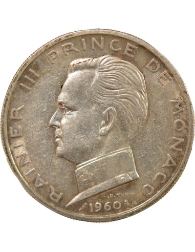 Monaco Rainier III de Monaco 5 francs Argent 1960 A Paris