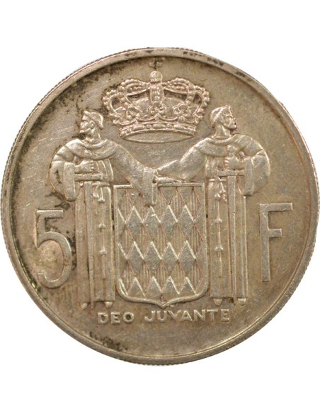 Monaco Rainier III de Monaco 5 francs Argent 1960 A Paris