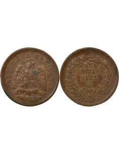 Mexique 1 centavo Cuivre 18956 Mo Mexico City