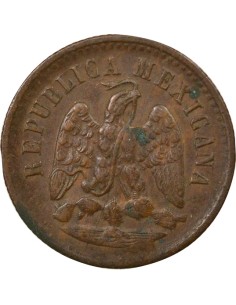 Mexique 1 centavo Cuivre 18956 Mo Mexico City 2