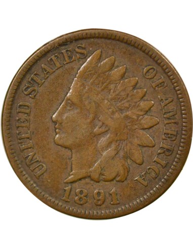 3e Type 1 cent Bronze 1891 Philadelphie