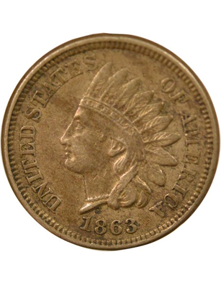 2e Type 1 cent Cupronickel 1863 Philadelphie