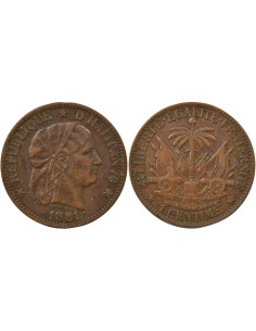 Haïti Fabre Geffrard 1 centime Bronze 1881 A Paris