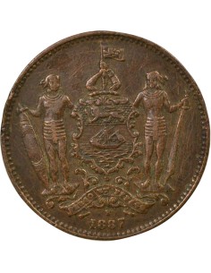 Bornéo du Nord 1 cent Bronze 1887 H Heaton 2