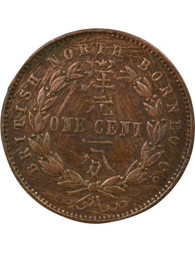 Bornéo du Nord 1 cent Bronze 1887 H Heaton
