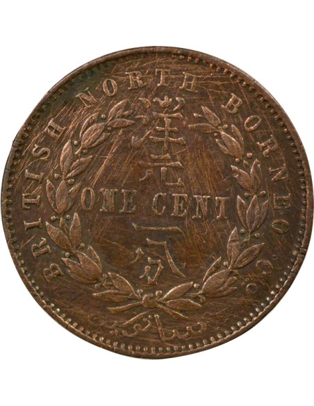Bornéo du Nord 1 cent Bronze 1887 H Heaton
