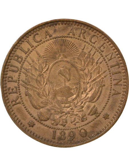 Argentine 2 Centavos - 1890 2 centavos Bronze 1890