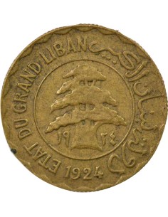 Liban 2 piastres Bronze-Alu 1924 A Paris 2
