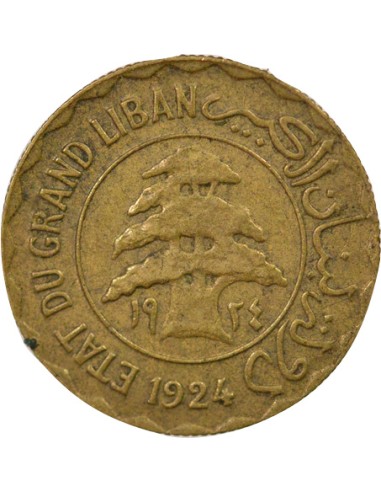 Liban 2 piastres Bronze-Alu 1924 A Paris