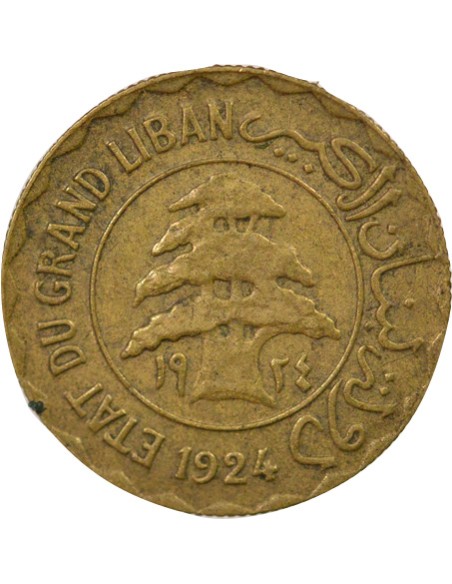 Liban 2 piastres Bronze-Alu 1924 A Paris