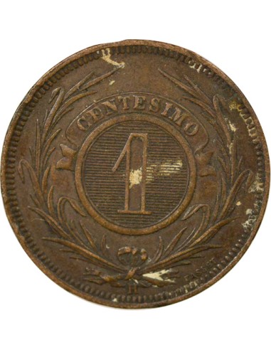 Uruguay 1 centesimo Bronze 1869 (1870) H Heaton