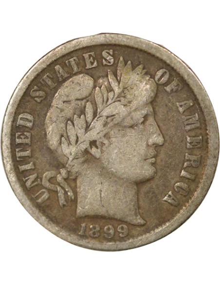 Etats Unis d'Amérique Barber 1 dime Argent 1899 Philadelphie