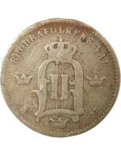 Suède Oscar II 10 ore Billon 1874 Kungsholmen 2