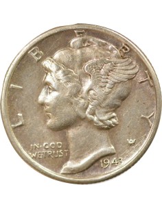 Etats Unis d'Amérique Mercury 1 dime Argent 1943 S San Francisco 2