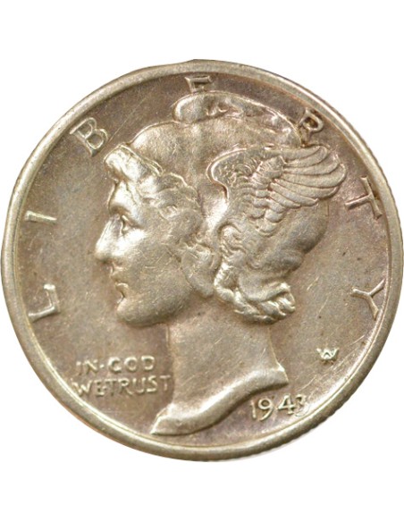 Etats Unis d'Amérique Mercury 1 dime Argent 1943 S San Francisco