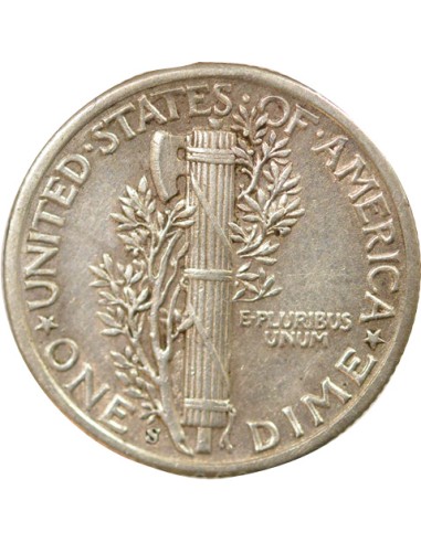 Etats Unis d'Amérique Mercury 1 dime Argent 1943 S San Francisco