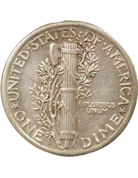 Etats Unis d'Amérique Mercury 1 dime Argent 1943 S San Francisco