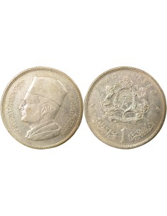 Maroc Mohammed V du Maroc 1 dirham Argent 1960 A Paris