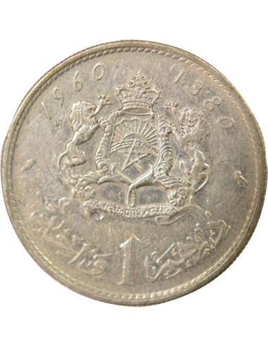 Maroc Mohammed V du Maroc 1 dirham Argent 1960 A Paris