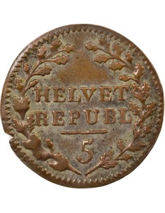 Suisse République 1/2 batzen Billon 1799 2