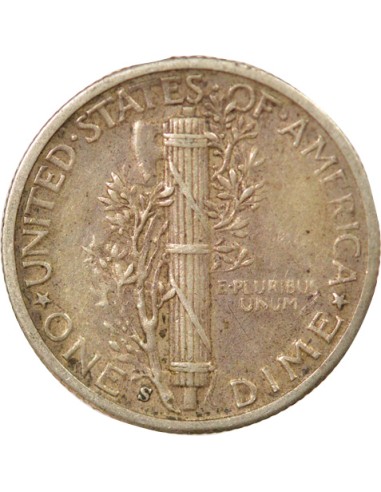 Etats Unis d'Amérique Mercury 1 dime Argent 1943 S San Francisco