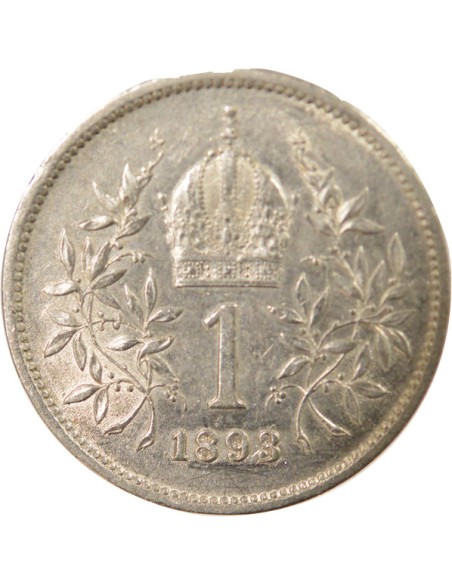 Roi de Hongrie 1 corona Argent 1893