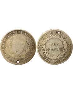 Colombie 2 reales Argent 1850 Bogota