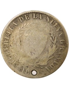 Colombie 2 reales Argent 1850 Bogota 2