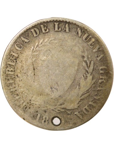 Colombie 2 reales Argent 1850 Bogota