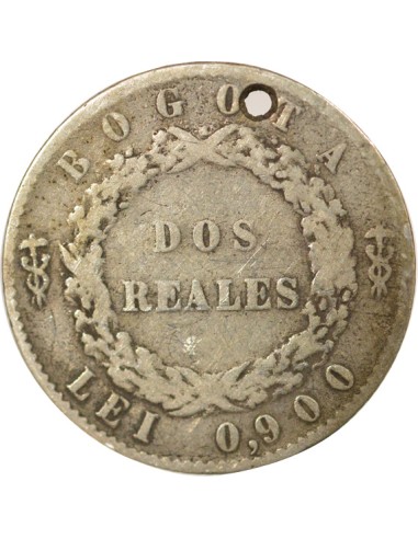 Colombie 2 reales Argent 1850 Bogota