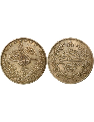 Empire Ottoman Abdülhamid II 10 qirsh Argent 1884-1885 A Berlin