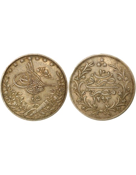 Empire Ottoman Abdülhamid II 10 qirsh Argent 1884-1885 A Berlin