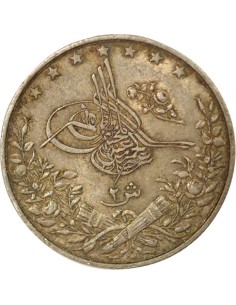 Empire Ottoman Abdülhamid II 10 qirsh Argent 1884-1885 A Berlin 2