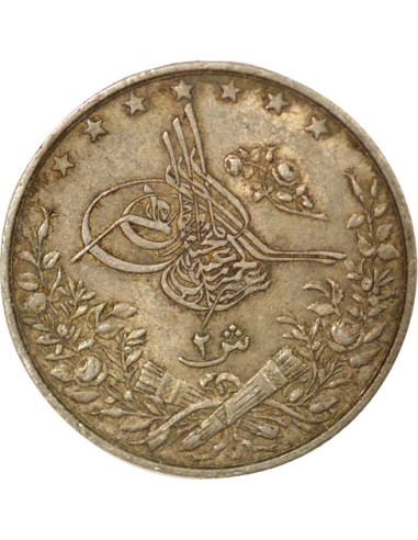 Empire Ottoman Abdülhamid II 10 qirsh Argent 1884-1885 A Berlin