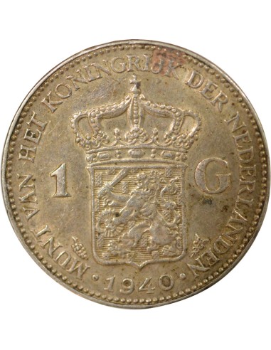 Pays-Bas Wilhelmina I 1 gulden Argent 1940 Utrecht