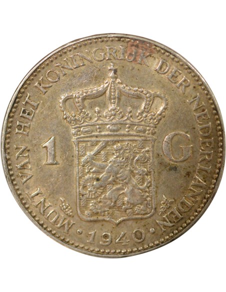 Pays-Bas Wilhelmina I 1 gulden Argent 1940 Utrecht