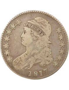 Etats Unis d'Amérique Capped Bust 1/2 Dollar Argent 1817 Philadelphie 2