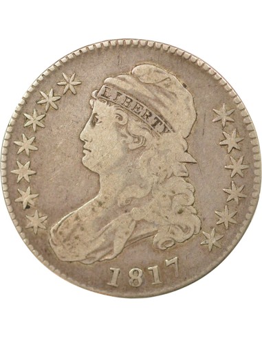Etats Unis d'Amérique Capped Bust 1/2 Dollar Argent 1817 Philadelphie