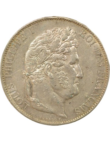 Louis-Philippe Ier 5 francs Argent 1845 W Lille