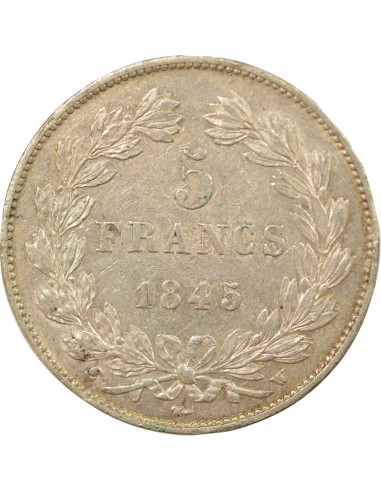 Louis-Philippe Ier 5 francs Argent 1845 W Lille