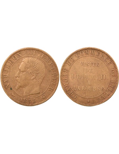 Napoléon III Visite Impériale de Lille 1 jeton Bronze 1853