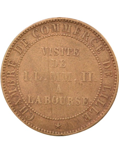 Napoléon III Visite Impériale de Lille 1 jeton Bronze 1853