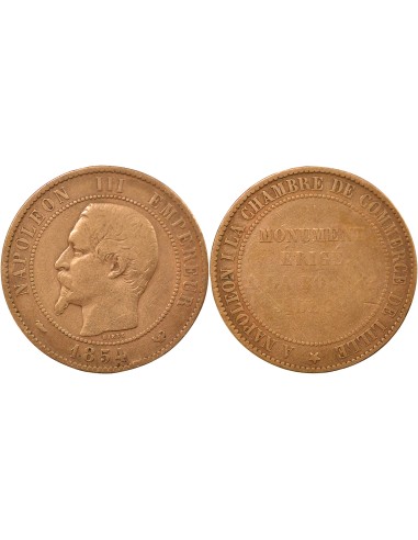 Napoléon III Monument érigé à la Bourse Bronze 1854 W Lille