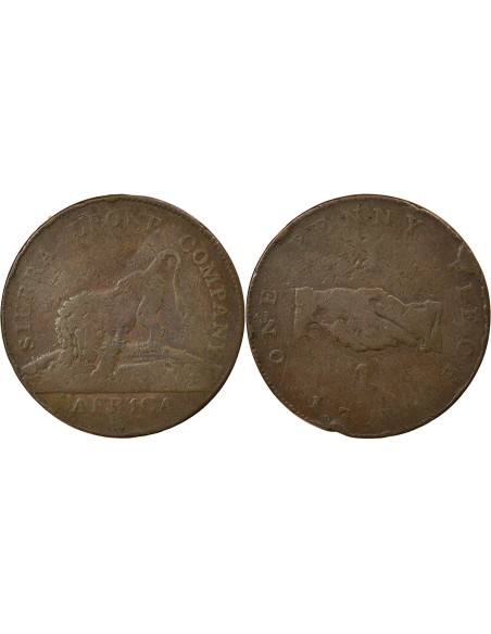 Sierra Leone Grand Module 1 penny Cuivre 1791 Londres