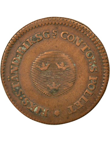 Suède Gustav IV Adolf 1/2 skilling Cuivre 1799