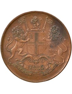 Inde Guillaume IV 1/4 anna Cuivre 1835 Madras 2